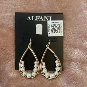 Alfani pearl teardrop earrings